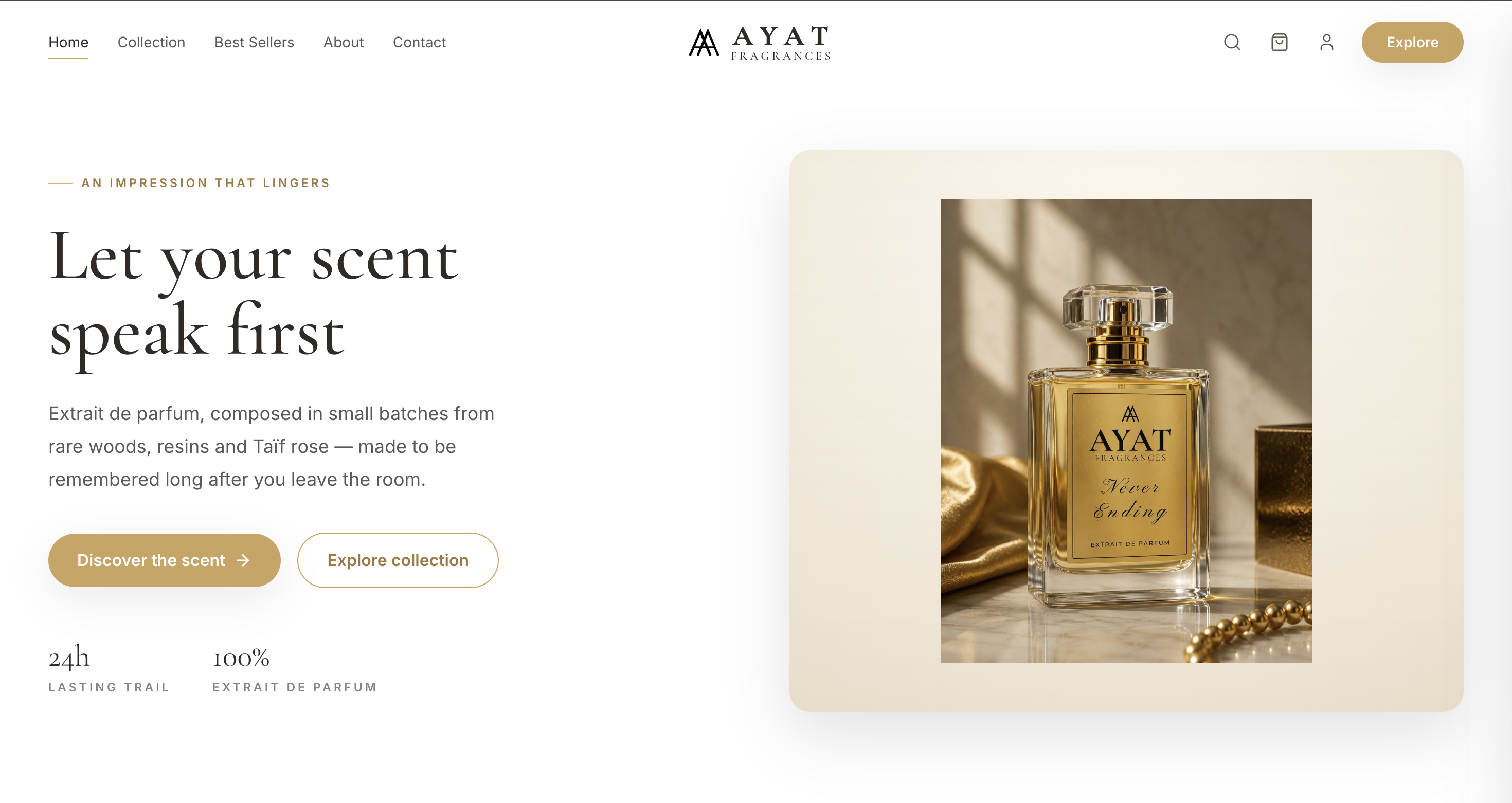 Ayat Fragrances – Premium Perfume E-commerce Website